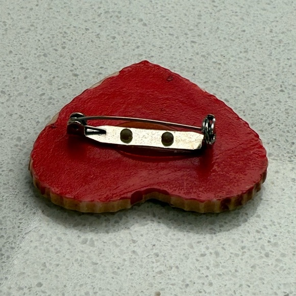 Vintage Heart Brooch Pin Valentine's Day - Picture 8 of 10